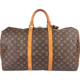 Louis Vuitton Monogram Canvas Keepall 50 Travel Bag