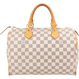 Louis Vuitton Monogram Damier Azur Speedy 35 Handbag