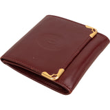 Cartier Bordeaux Leather Mini Coin Wallet
