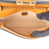 MCM Monogram Visetos Leather  Patricia Wallet On Chain Crossbody Bag