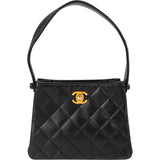 Chanel Quilted Lambskin 24K Gold Double Face Sided Mini Handbag
