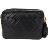 Chanel Quilted Lambskin Chevron Tassel Camera Crossbody Bag