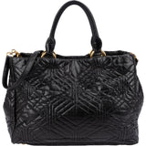 Miu Miu Black Matelassé Nappa Leather Tote Handbag