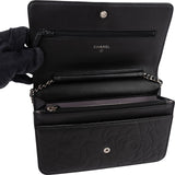 [🔄️B06 / F04] Chanel Embossed Calfskin Camellia On Chain Wallet - vintageandkickz
