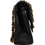 Chanel Quilted Lambskin 24K Gold Small Double Flap Shoulder Bag