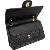 Chanel Quilted Lambskin Small 24K Gold Double Flap Shoulder Bag