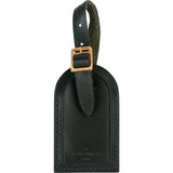 [🔄️B10 / F53] Louis Vuitton Dark Green Leather Luggage Tag - vintageandkickz