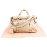 Miu Miu Vitello Lux Leather Bow Satchel Handbag