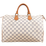 Louis Vuitton Monogram Damier Azur Canvas Speedy 35 Handbag