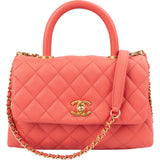 Chanel Quilted Caviar Leather Small Coco Handle Handbag