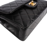 Chanel Quilted Lambskin 24K Gold Small Double Flap Shoulder Bag