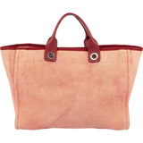 Chanel Pink Cotton Deauville Handbag
