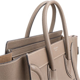 Céline Taupe Grained Calfskin Luggage Handbag