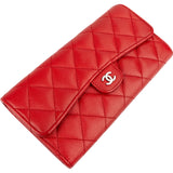 Chanel Quilted Caviar Leather Classic Flap Wallet