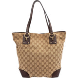 Gucci Monogram GG Canvas Interlocking G Tote Shoulder Bag
