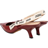 Dior Red Patent Leather J'Adior Slingback Pumps (36)