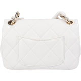 Chanel Quilted Caviar Leather Chunky Chain Rectangular Single Flap Shoulder Bag