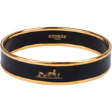 Hermès Duc Attelage Enamel Horse Calèche Emaille Bangle Bracelet