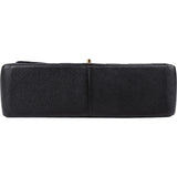 Chanel Quilted Caviar Leather Double Flap Crossbody Bag