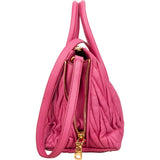 Miu Miu Pink Matelassé Nappa Leather Handbag - vintageandkickz