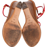 Louis Vuitton Patent Leather Monogram Idylle Wedge Sandals (37)