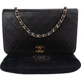 Chanel Quilted Lambskin 24K Gold Single Flap Shoulder Bag