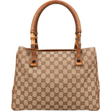 Gucci Monogram GG Bamboo Handbag - vintageandkickz