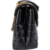 Saint Laurent Quilted Leather Small Loulou Crossbody Bag