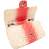 Chanel Quilted Bicolor Caviar Leather Single Flap Shoulder Bag