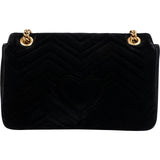 Gucci Monogram Velvet Small GG Marmont 'Loved' Embroidered Shoulder Crossbody Bag