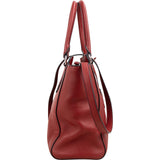 Prada Red Vitello Daino Leather Tote Handbag