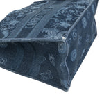 Christian Dior Denim Paisley Flower Tang Medium Book Tote Handbag