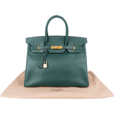 Hermès Vert Clair Ardennes Leather Birkin 35 Handbag