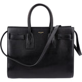 Saint Laurent Black Leather Sac De Jour Handbag