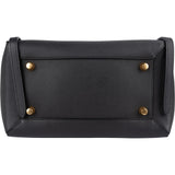 Céline Black Leather Grained Calfskin Belt Handbag