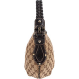 Gucci Monogram GG Studded Small Hobo Shoulder Bag