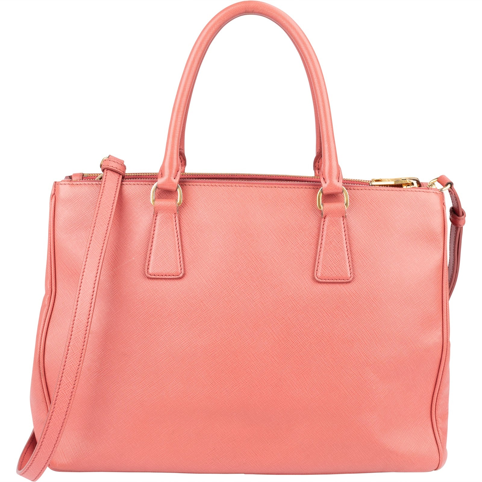 Prada Pink Saffiano Leather Galleria Handbag - vintageandkickz