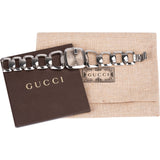 Gucci Silver Tone Horsebit 125.4 Diamonds Woman Watch