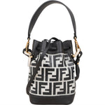 Fendi Monogram FF Mini Mon Tresor Bucket Shoulder Bag - vintageandkickz