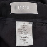 Christian Dior Black Wool Embroidered Emblem Pleated Shorts (48)