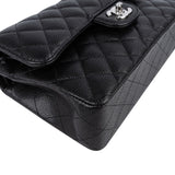 Chanel Quilted Caviar Leather Palladium Small Double Flap Shoulder Bag
