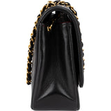 Chanel Quilted Lambskin 24K Gold Diana Single Flap Crossbody Bag