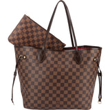 Louis Vuitton Monogram Damier Ebene Canvas Neverfull MM Shoulder Bag