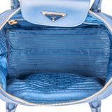 Prada Blue Tessuto Saffiano Triangle Tote Crossbody Handbag
