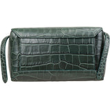 Celine Dark Green Crocodile Embossed Belt Nano Handbag