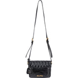 Miu Miu Quilted Vitello Shine Leather Small Coffer Crossbody Bag