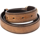 Louis Vuitton Brown Vintage Zig Zag Leather Belt (90 / 36)