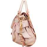 Miu Miu Vitello Lux Leather Small Bow Handbag