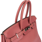 Hermès Bois De Rose Taurillon Clemence Leather Palladium Birkin 35 Handbag