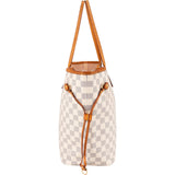 Louis Vuitton Monogram Damier Azur Canvas Neverfull MM Shoulder Bag